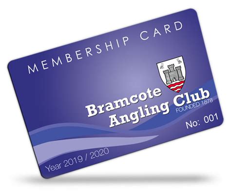 Angling Club Membership Card Printing - CPcards