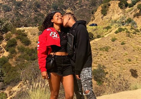 Naomi Osaka and boyfriend YBN Cordae kissing in Hollywood - Tennis ...