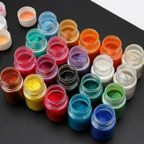 8pcs Pearl Pigment Powder for Epoxy Resin Floors Metallic Dye Ultra ...