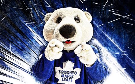 Download wallpapers 4k, Carlton the Bear, grunge art, mascot, Toronto ...