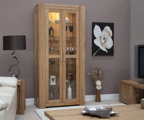 Homestyle Trend Oak 2 Door Glass Display Cabinet - Casamo - Love Your Home