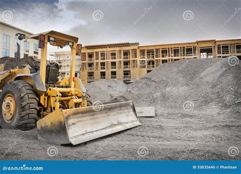 Bulldozer Construction Site Stock Photo - Image of business ...