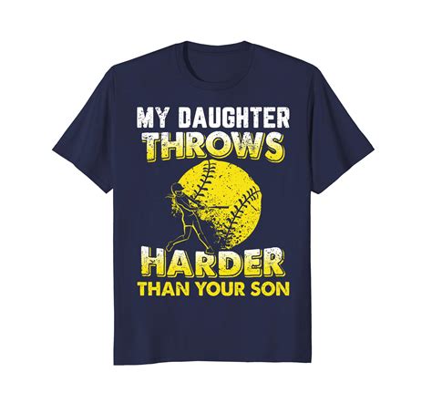 Funny Softball Dad Shirts My Daughter Throws Harder Tees-ANZ – Anztshirt