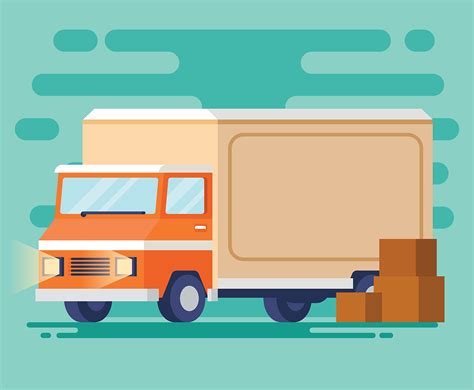 Moving Truck Illustration 208401 Vector Art at Vecteezy