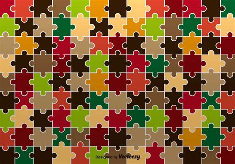 Autumnal Jigsaw Pattern Vector 94653 Vector Art at Vecteezy