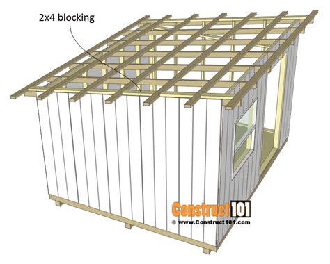 10x12 lean to shed plans construct101 ~ melyn shed garage