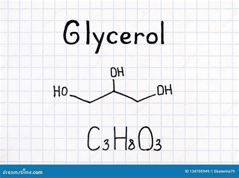 Chemical Formula of Glycerol Stock Image - Image of glycerine, writing: 134705949