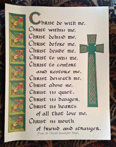 St. Patrick's Breastplate Prayer - Etsy