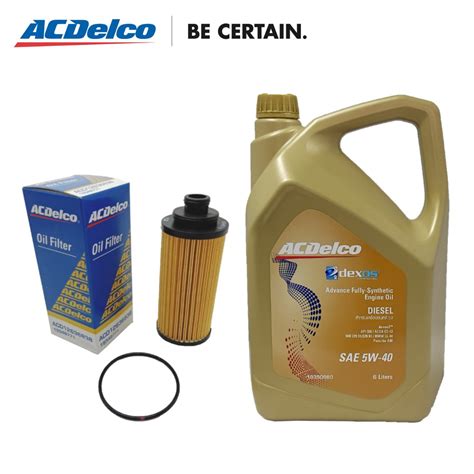 ACDelco Dexos 2 and Oil Filter (Change Oil Kit) for Chevrolet Trailblazer and Colorado | Shopee ...