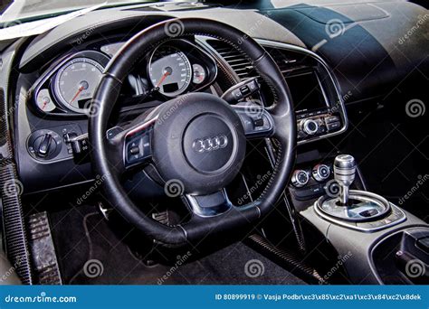 Audi R8 interior editorial stock image. Image of transportation - 80899919