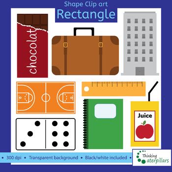 Rectangle objects 2D Clip art (shapes) by ThinkingCaterpillars | TpT