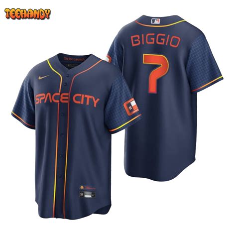 Houston Astros Craig Biggio Replica 2022 City Connect Navy Jersey