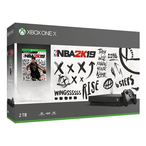 Microsoft Xbox One X 2TB SSHD NBA 2K19 Bundle with Wireless Controller ...