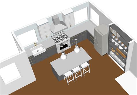 Using Google Sketchup to Design a Kitchen - BAY ON A BUDGET