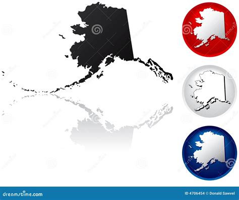 State Of Alaska Icons Stock Images - Image: 4706454