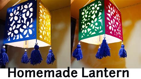 Homemade Diwali Lantern | Colorful Foam Sheet Lantern DIY | Christmas Decoration Idea - YouTube