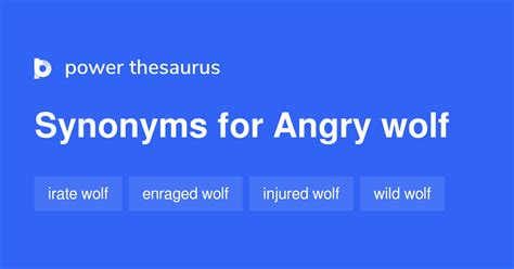 Angry Wolf synonyms - 27 Words and Phrases for Angry Wolf