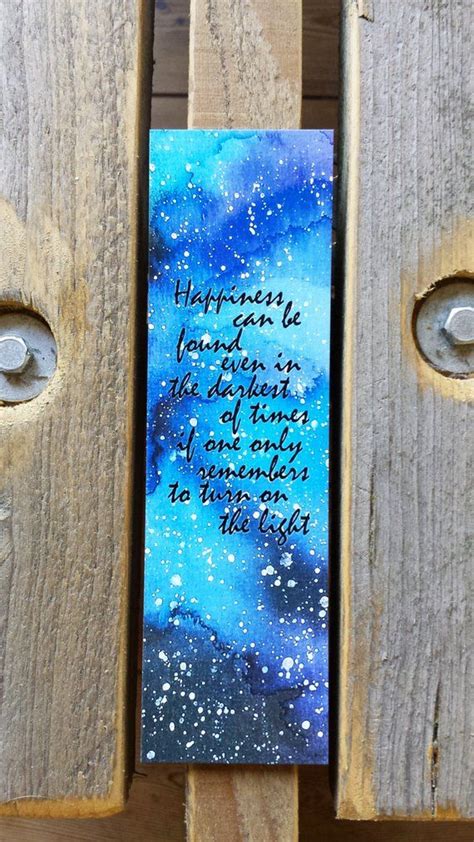 Harry Potter Watercolor Bookmark, Harry Potter Bookmark, Paper Bookmark, Unique Bookmark, Quote ...