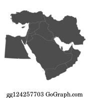 160 Map Of Kuwait Middle East Clip Art | Royalty Free - GoGraph