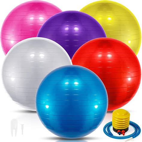 Innotech Extra Thick Yoga Ball Exercise Ball, 5 Sizes Gym Ball, Heavy Duty Ball Chair for ...