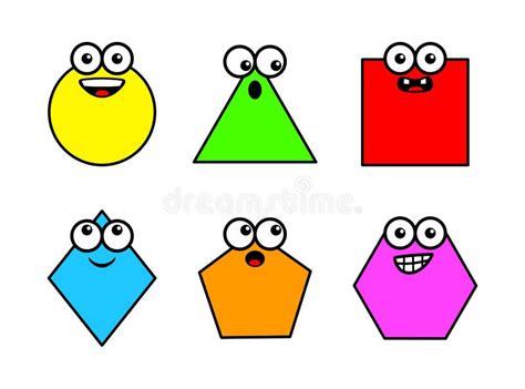 Geometry shapes clipart stock illustration. Illustration of childish ...