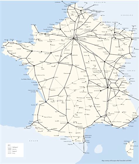 France Train Map: Destinations, Timetables - Rail Europe