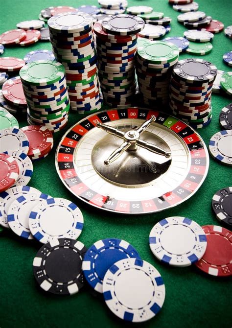 Roulette & Chips In Casino Stock Photos - Image: 4696643