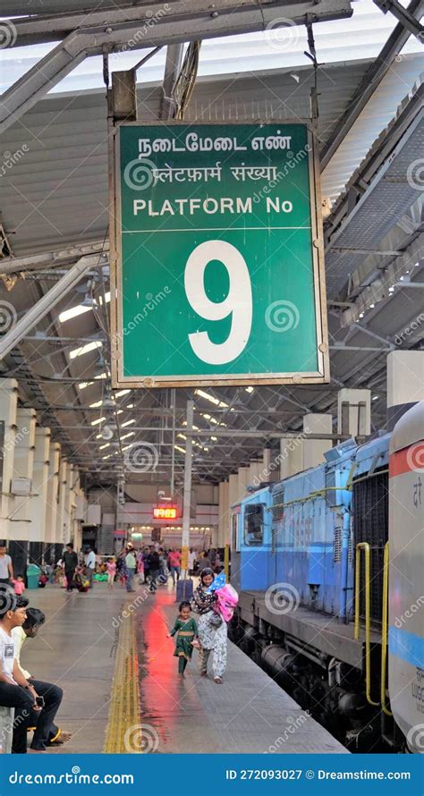 Chennai,Tamilnadu,India-December 29 2022: View of Platform of Chennai ...