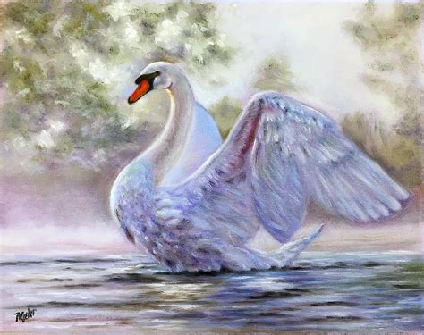 Swan Lake Painting by Dr Pat Gehr