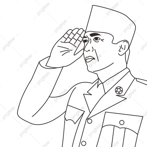 Ilustrasi Presiden Soekarno Sedan Hormat Png Soekarno Png Soekarno ...