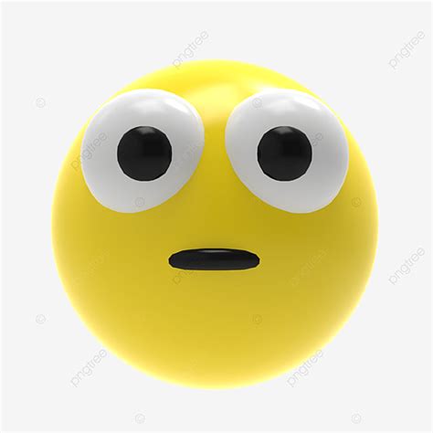 Shock Emoji Clipart Transparent Background, Shock Face With Big Eye 3d Render Emoji, Emoticon ...