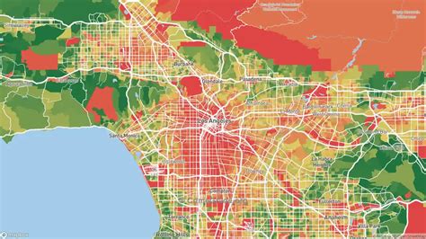 Safest Neighborhoods In Los Angeles Map - Gillie Donnamarie