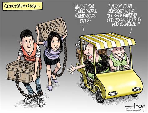 Generation Gap (political cartoon) : politics