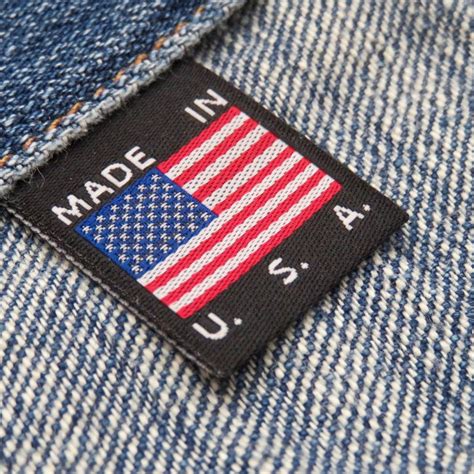 MADE IN USA FLAG Clothing Labels (Black) - Cruz Label Store