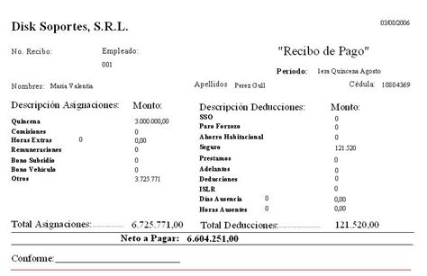 Boda orden tolerancia recibo de pago nomina venezuela hogar Línea de ...