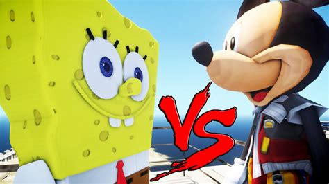 MICKEY MOUSE VS SPONGEBOB - GREAT BATTLE - YouTube