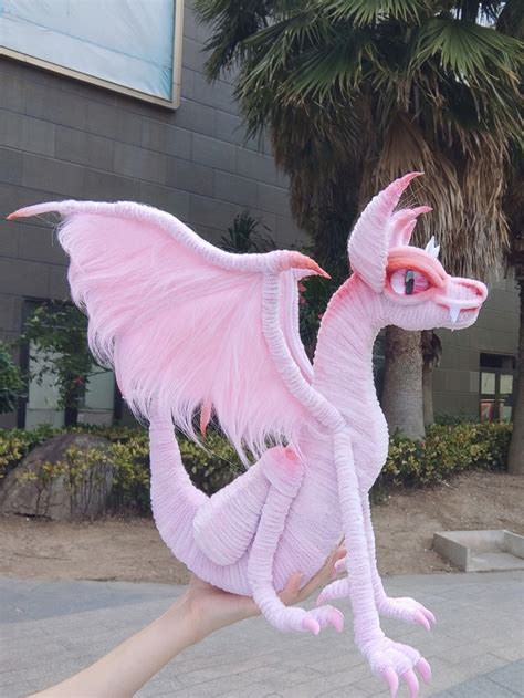 Pink Dragon Dolls,custom Cat Plush Mythology Dragon Toy,personalized ...