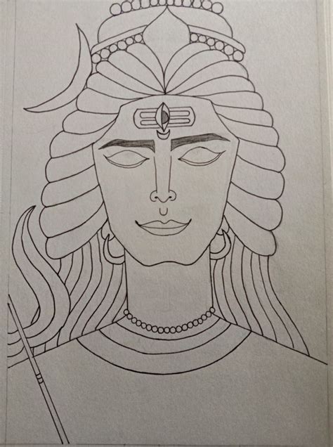 Very Easy Drawing Mahadev Drawing Easy Step By Step Lord Mahadev ...