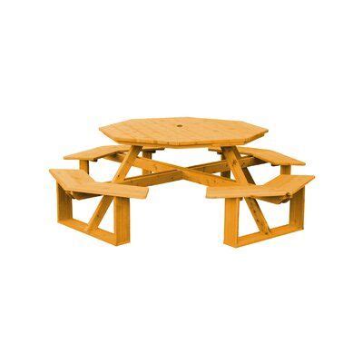 August Grove® Sirna Octagonal 8 - Person 98" Long Picnic Table ...