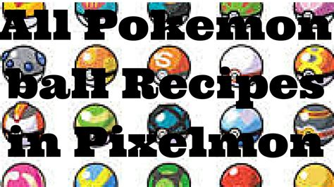 Pixelmon ball recipes