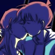 Download Ran Mouri Shinichi Kudo Detective Conan Love Kiss Couple Anime PFP