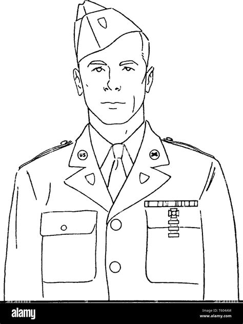 Army Man Drawing / Soldier One Line Drawing Portrait Of Army Man With Uniform And Rifle Gun ...