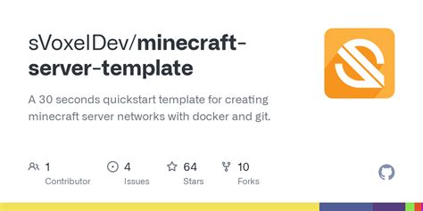 GitHub - sVoxelDev/minecraft-server-template: A 30 seconds quickstart template for creating ...