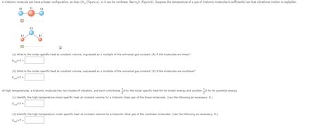 A triatomic molecule can have a linear configuration, | Chegg.com