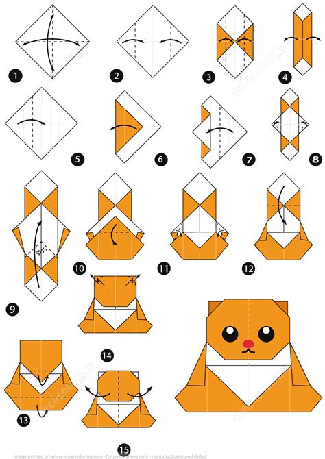 How to Make an Origami Bear Cub Instructions | Free Printable ...