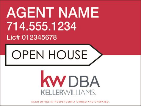 Keller Williams Realty : Keller Williams open house signs Layout 1