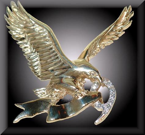 Brooch - 9ct Gold & Diamond Eagle | Commissioned for John Ot… | Flickr