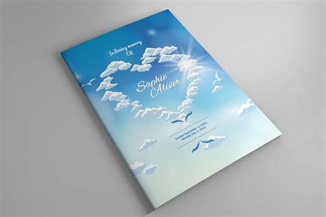 8 Page Funeral Booklet Template-V527 | Booklet template, Funeral ...