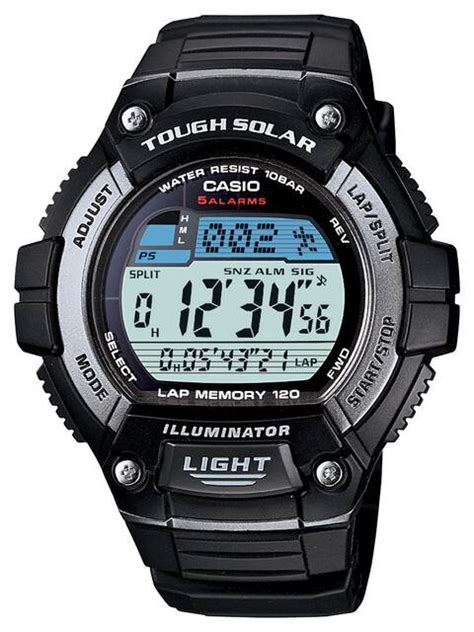 Casio Men's Solar-Powered Digital Sport Watch Black Resin WS220-1A - Best Buy