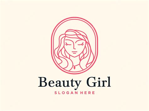 Premium Vector | Beauty girl line art logo design good use for salon or ...